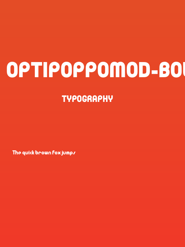 OPTIPoppoMod-Bold Poster