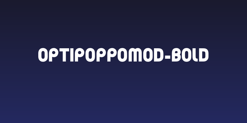 OPTIPoppoMod-Bold Social Header