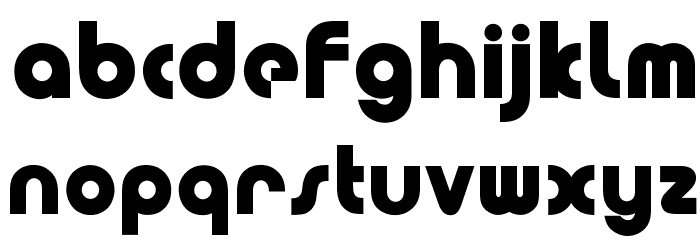OPTIPoppoMod-Bold Font LOWERCASE