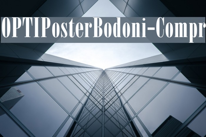 OPTIPosterBodoni-Compr Font examples
