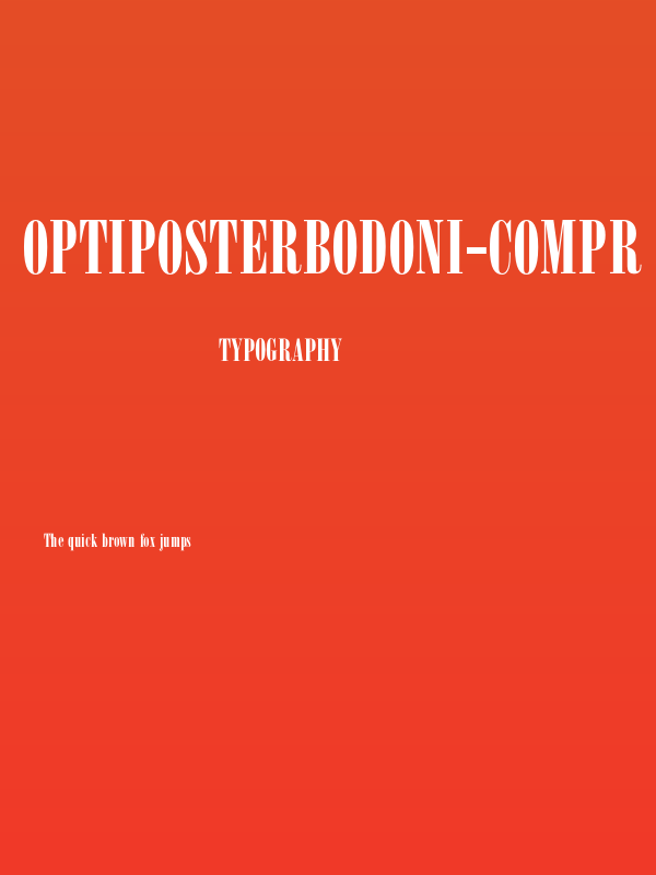 OPTIPosterBodoni-Compr Poster