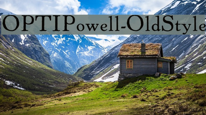 OPTIPowell-OldStyle Font examples