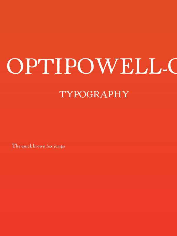 OPTIPowell-OldStyle Poster