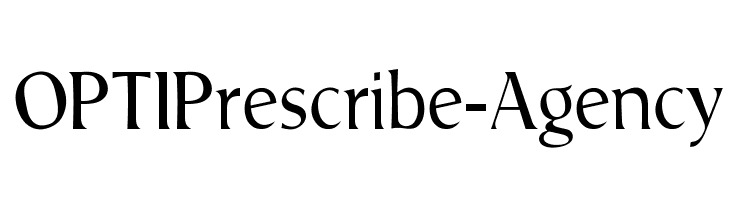 OPTIPrescribe-Agency  免费字体下载