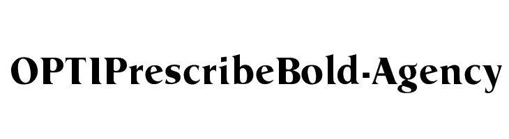 OPTIPrescribeBold-Agency  免费字体下载
