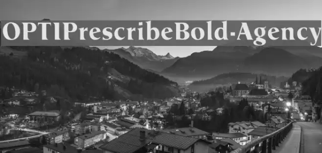 OPTIPrescribeBold-Agency Font examples