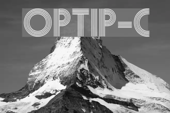 OPTIPrisma-Caps Font examples