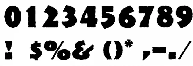 OPTIPublicityGothic Font OTHER CHARS