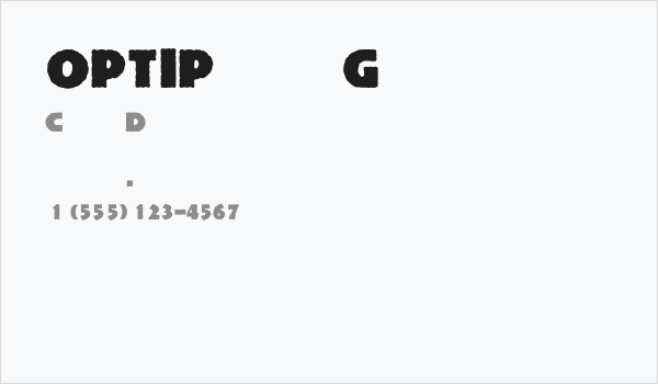 OPTIPublicityGothic Business Card