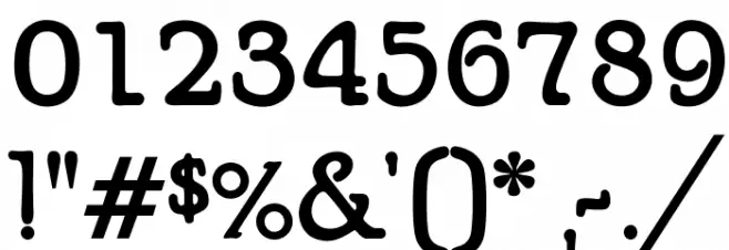 OPTIPuritanBoldFlair Font OTHER CHARS