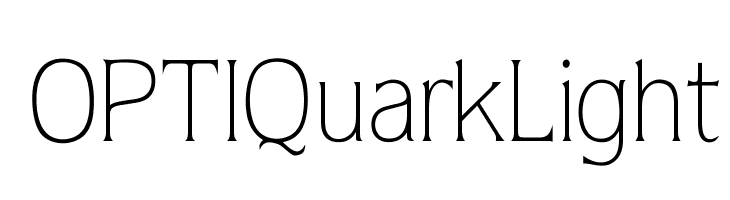 OPTIQuarkLight Font