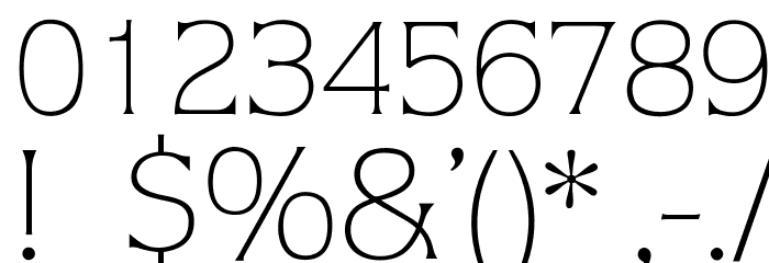 OPTIQuarkLight Font OTHER CHARS