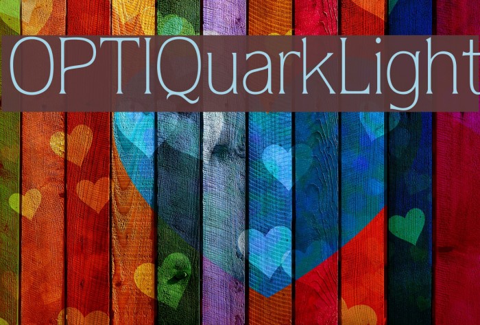 OPTIQuarkLight Font examples