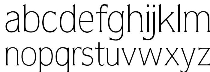 OPTIQuarkLight Font LOWERCASE