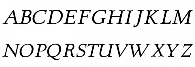 OPTIQuezonBook-Italic Fuentes MAYÚSCULAS