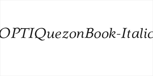 OPTIQuezonBook-Italic Logo
