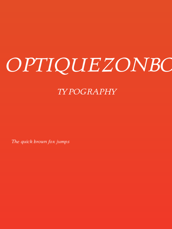 OPTIQuezonBook-Italic Poster