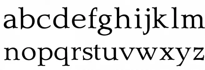 OPTIQuezonRoman-Book Font LOWERCASE