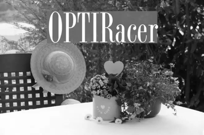OPTIRacer Font examples