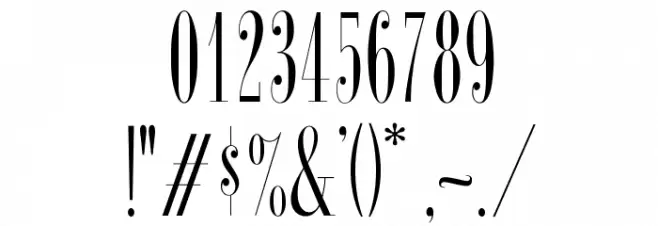 OPTIRadar Font OTHER CHARS