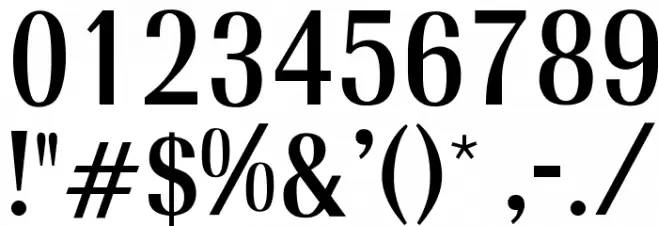 OPTIRadiant-Bold Font OTHER CHARS