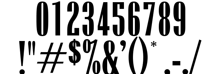 OPTIRadiant-BoldXCond Font OTHER CHARS