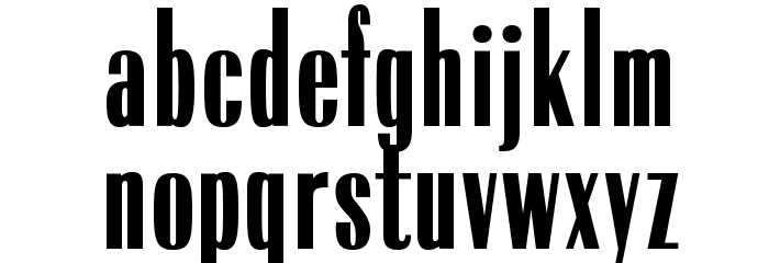 OPTIRadiant-BoldXCond Font LOWERCASE