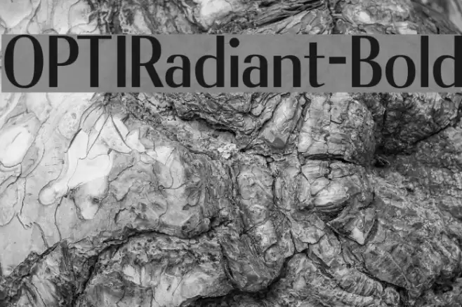 OPTIRadiant-Bold Font examples