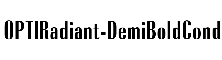 OPTIRadiant-DemiBoldCond  フリーフォントのダウンロード