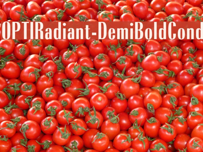 OPTIRadiant-DemiBoldCond Font examples