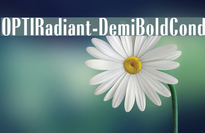 OPTIRadiant-DemiBoldCond Font examples