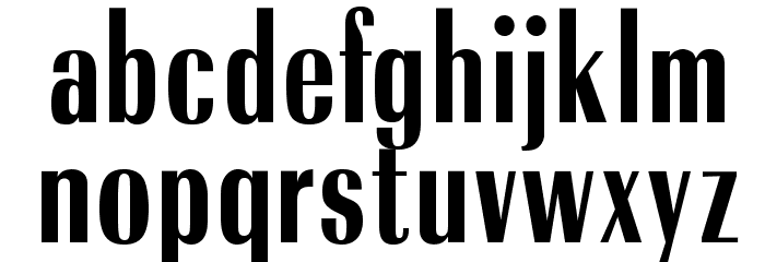 OPTIRadiant-DemiBoldCond Font LOWERCASE