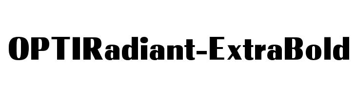 OPTIRadiant-ExtraBold Fonte