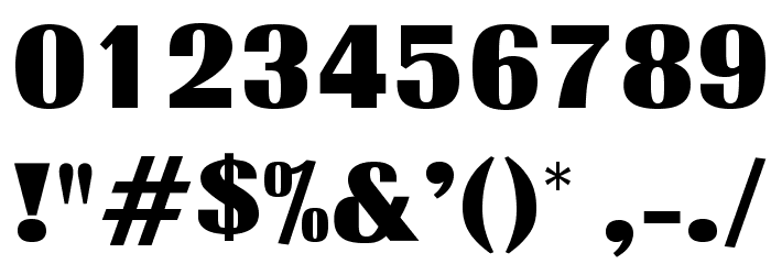 OPTIRadiant-ExtraBold Font OTHER CHARS
