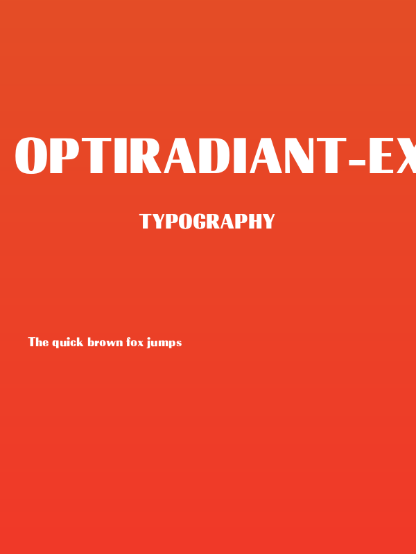 OPTIRadiant-ExtraBold Poster