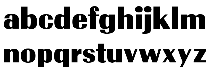 OPTIRadiant-ExtraBold Font LOWERCASE
