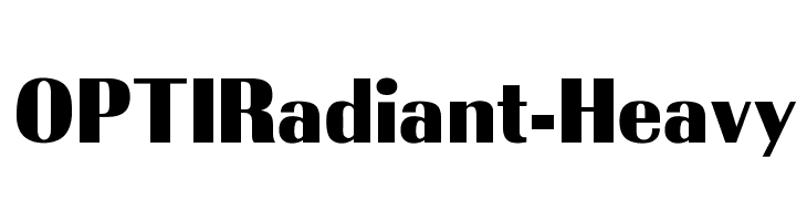 OPTIRadiant-Heavy Font