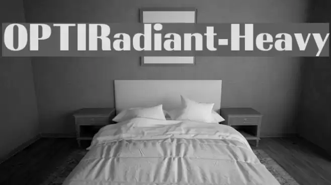 OPTIRadiant-Heavy Font examples