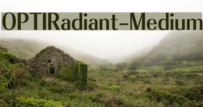 OPTIRadiant-Medium Font examples