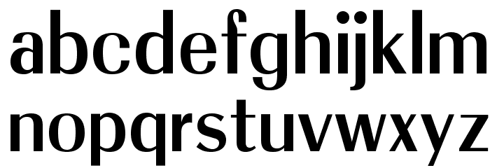 OPTIRadiant-Medium Font LOWERCASE