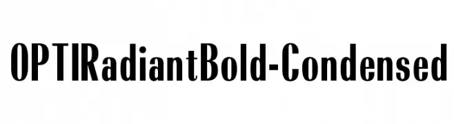 OPTIRadiantBold-Condensed  नि: शुल्क फ़ॉन्ट्स डाउनलोड