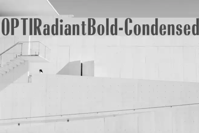 OPTIRadiantBold-Condensed Шрифта examples