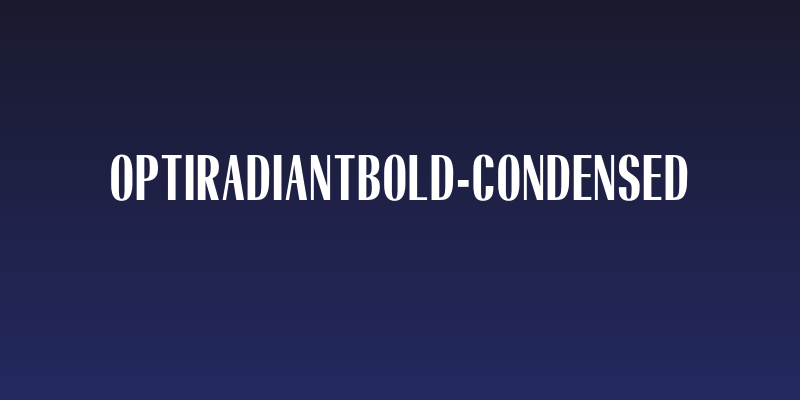 OPTIRadiantBold-Condensed Social Header