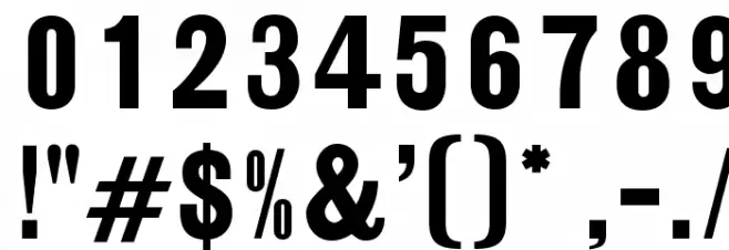 OPTIRailroadGothic Font OTHER CHARS