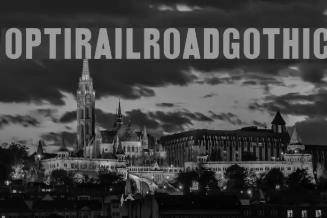 OPTIRailroadGothic Font examples