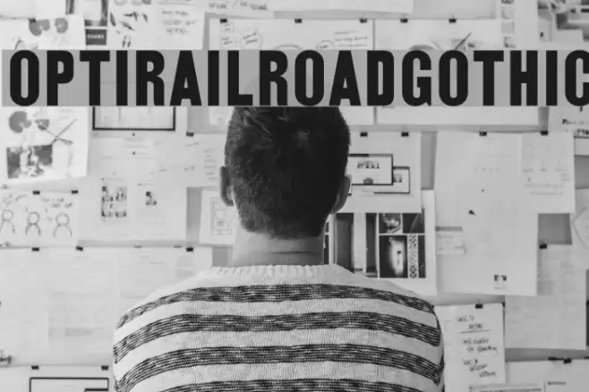 OPTIRailroadGothic Font examples