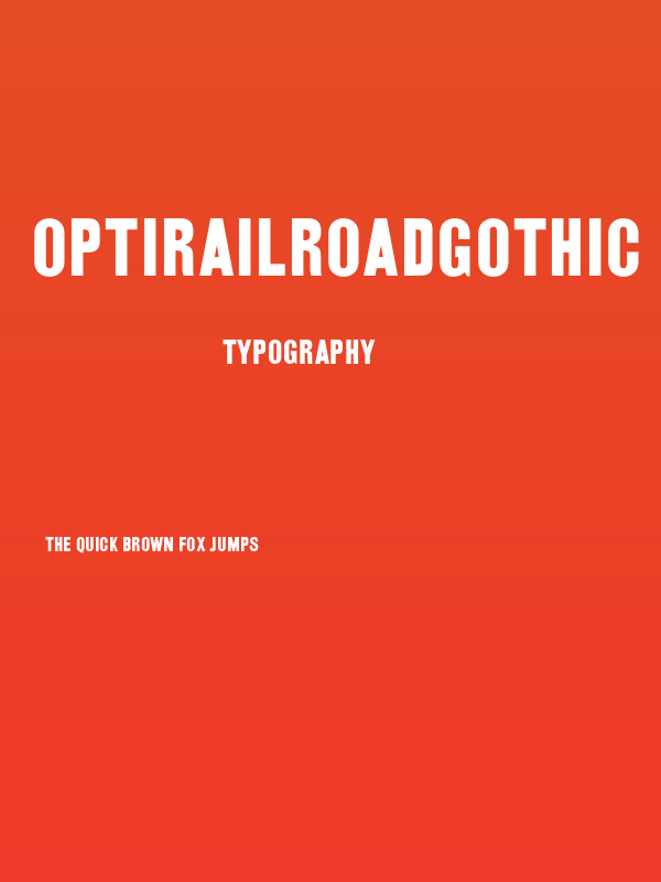 OPTIRailroadGothic Poster