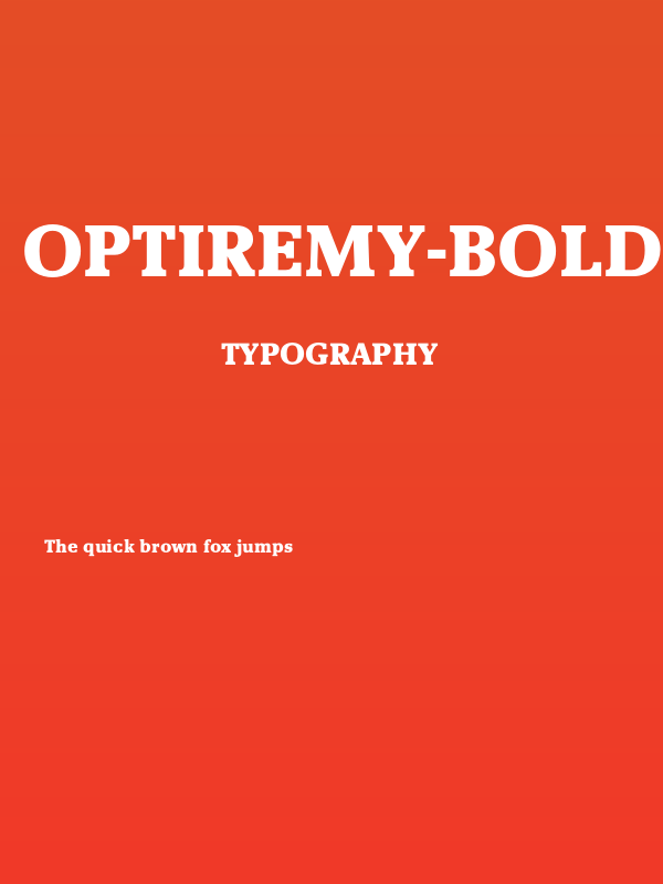 OPTIRemy-Bold Poster