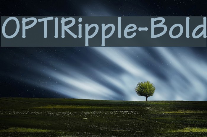 OPTIRipple-Bold Font examples