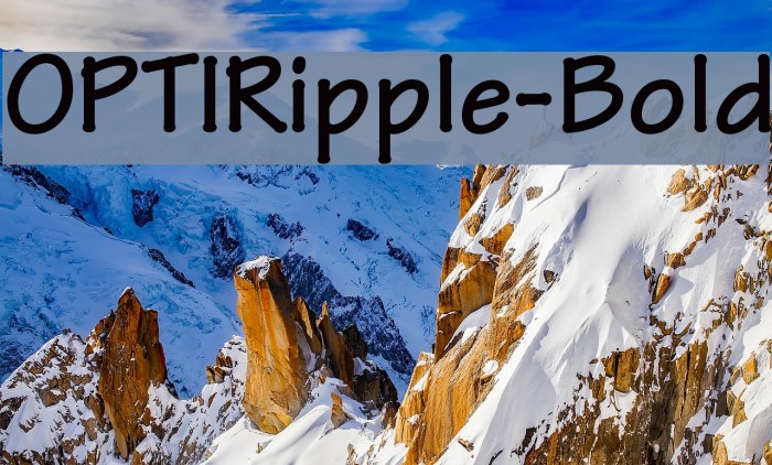 OPTIRipple-Bold Font examples